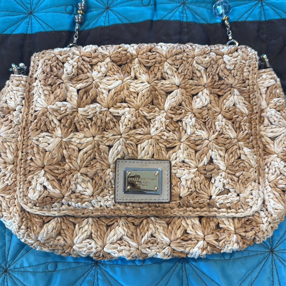 Dolce & Gabbana Straw Bag EUC - Picture 6 of 12